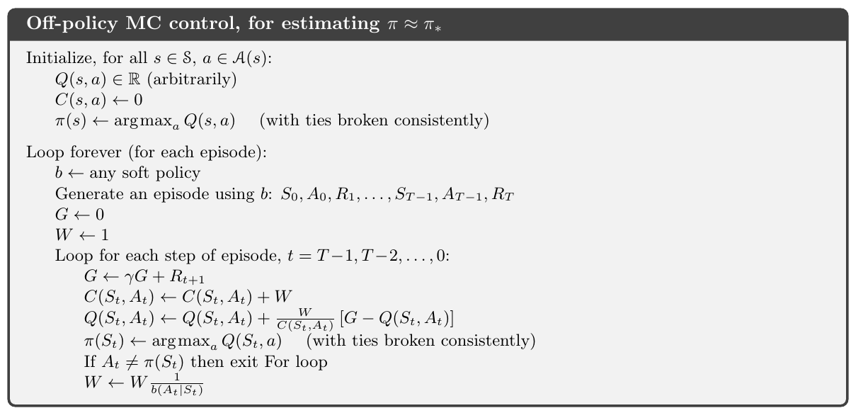 off_policy_MC_control_for_estimating_pi