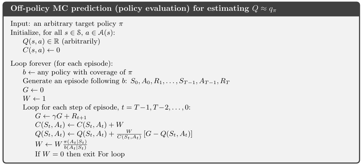 off_policy_MC_prediction_incremental_policy_evaluation